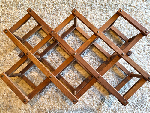 Wood freestanding diamond wine - wood,
