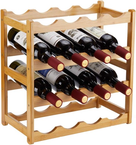Bamboo wine rack sturdy and - wine,