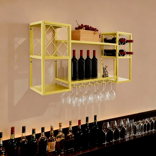 Tier wall mounted metal wine - 2,