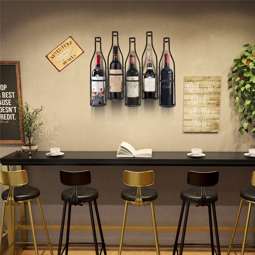 Bottle wine rack metal - 5-bottle,