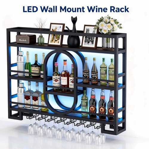 Led wine rack wall mounted - 39",