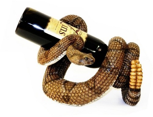 Rattlesnkae unique wine bottle - rattlesnkae,
