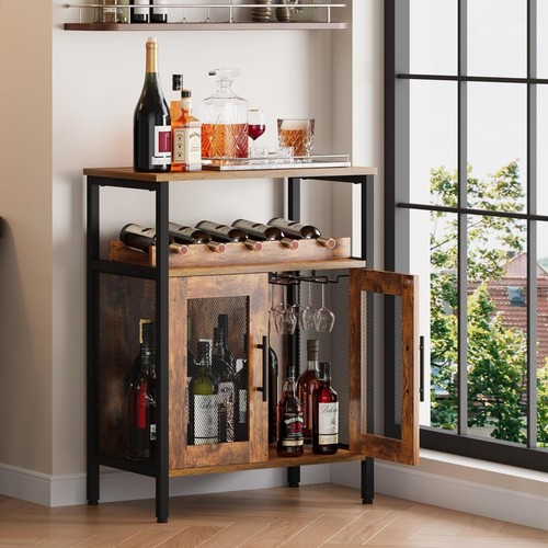 Wine bar rack cabinet with - bar,