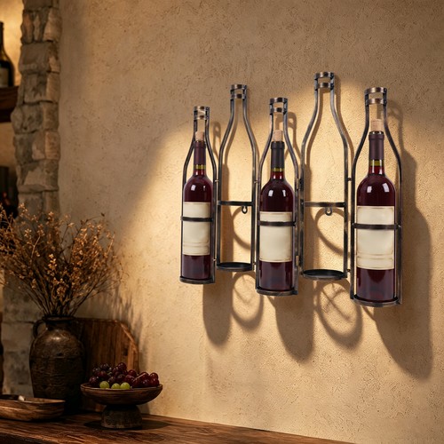 Bottles wall mounted wine - 5-bottles,