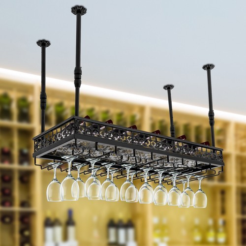 Ceiling wine glass - wine, rack