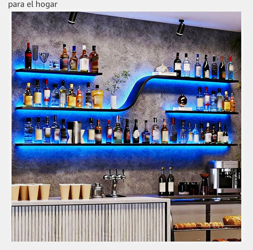 Wall mounted curved metal wine - wall,