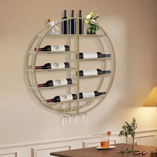 Round wall mounted wine - wall-mounted,
