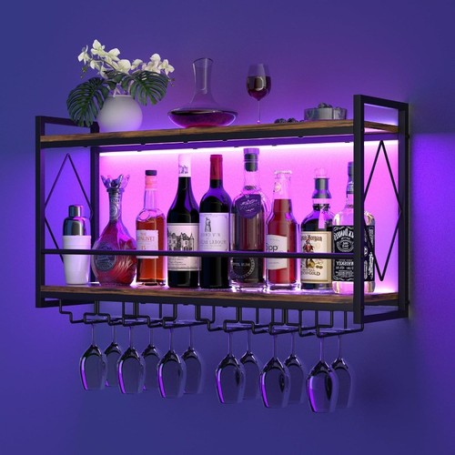 Wall mounted wine rack with - wall,