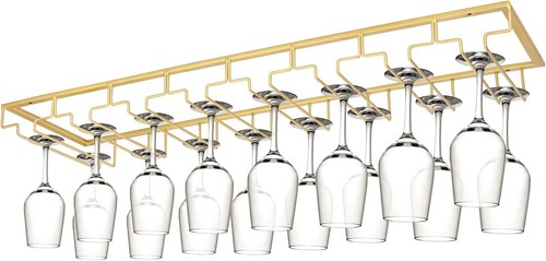 Wine glass rack under cabinet - glass,
