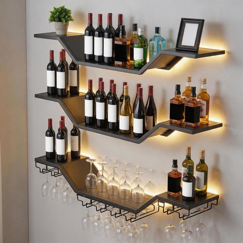 Wall mounted wine - wine, rack