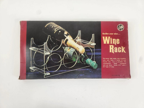 Vintage clear lucite wine rack - vintage,