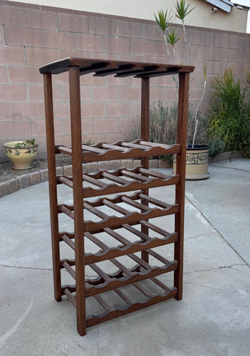 Vintage wood wine rack - wood,
