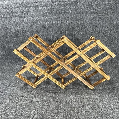 Foldable wooden wine bottle - wooden,
