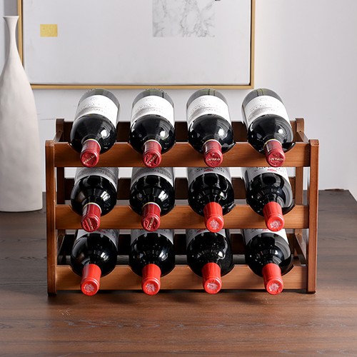 Tier bamboo wine rack - 3-tier,