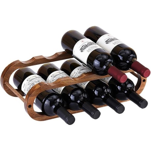 Natural wood wine rack - wood,