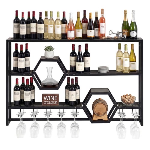 Wall mounted wine rack - wine, 47”