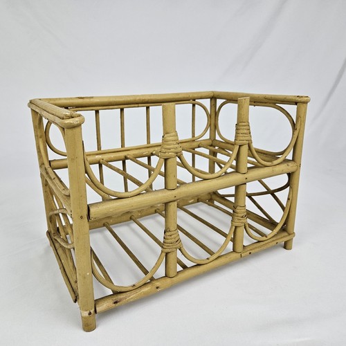 Rattan wine rack stand - rack, 6