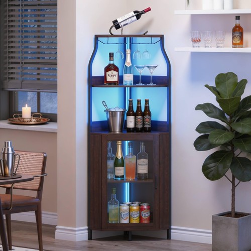 Corner bar cabinet with - corner,