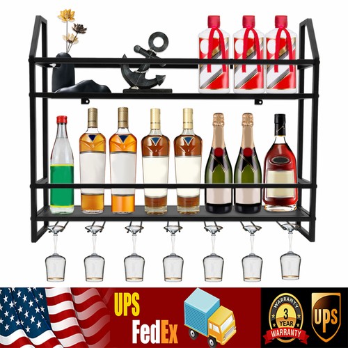 Wall mounted wine rack with - rack,