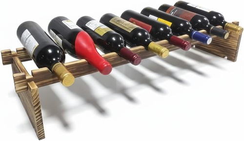 Carbonized pine wood wine - pine, rack
