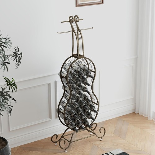 Cello shaped wine rack floor - wine,