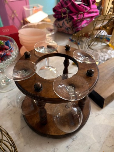 Vintage wooden wine glass - vintage,