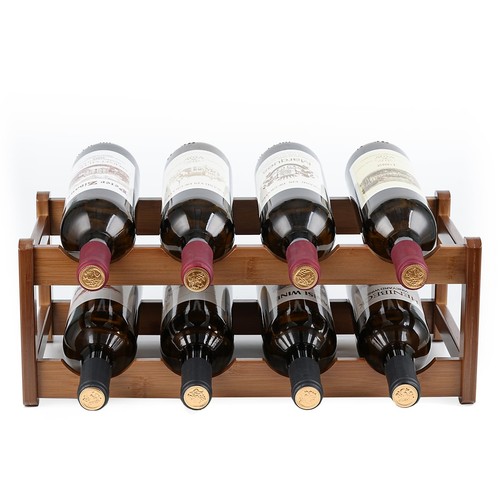 Bamboo wine rack - rack,, walnut