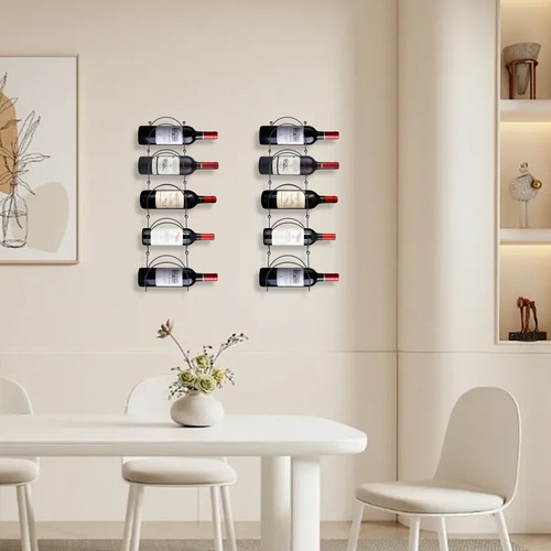 Black wall mount wine - black,