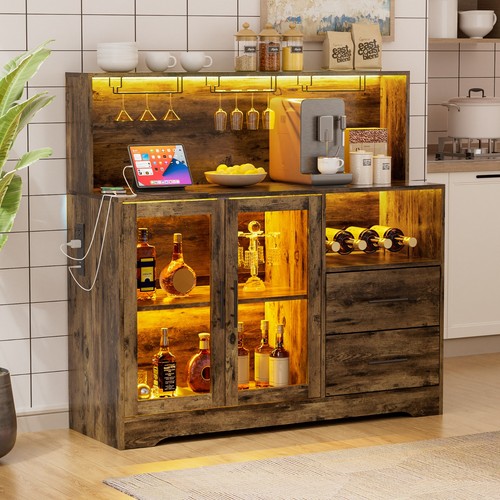 Wine bar cabinet with rgb - cabinet,