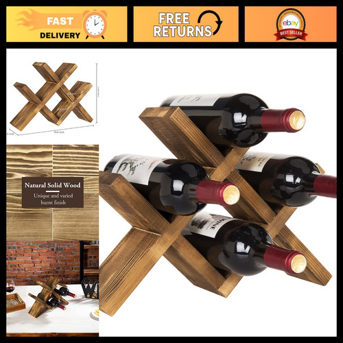 Rustic brown wood wine - brown, rack
