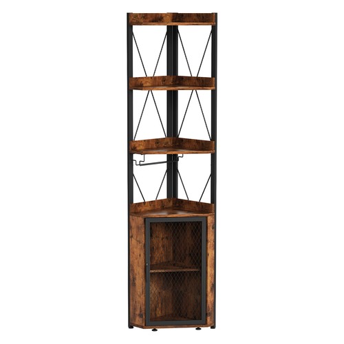 Tier corner wine bar cabinet - wine,