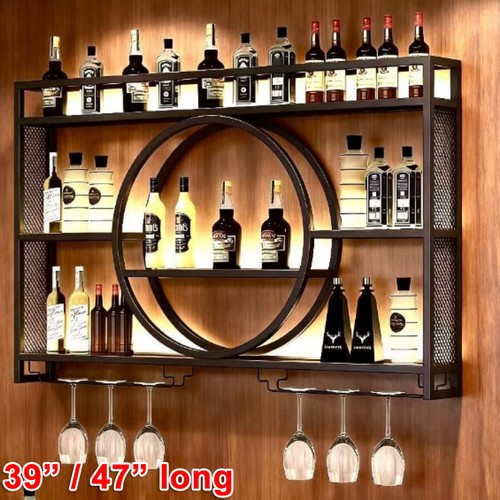 Led wine rack bar - led, shelves