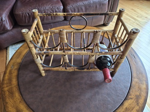 Vintage bamboo wine - vintage, rack