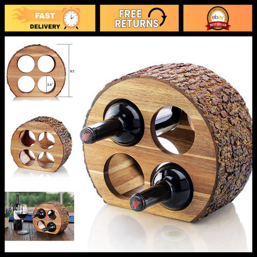 Acacia wood wine rack - wood,