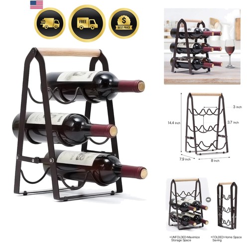 Wine rack bottle wooden - 6,